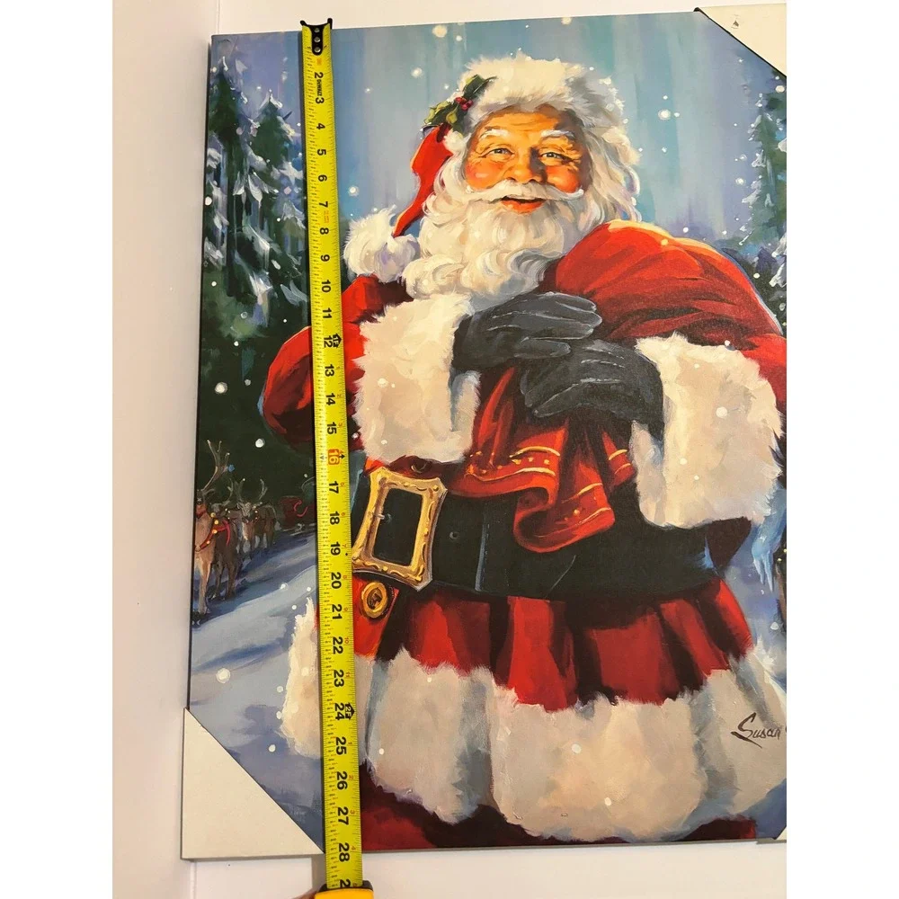 Susan Comish Santa Claus Christmas Canvas Wall Art Holiday Decor 28x20